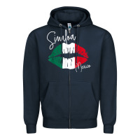 Navy GGT Travel Souvenir Style SINALOA MX Flag Lips Zipper Hoodie - trangStudio