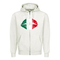 Oatmeal Heather GGT Travel Souvenir Style SINALOA MX Flag Lips Zipper Hoodie - trangStudio