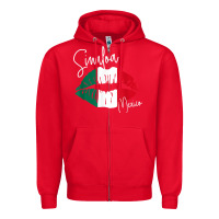 Red GGT Travel Souvenir Style SINALOA MX Flag Lips Zipper Hoodie - trangStudio