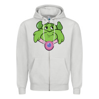 Dove Grey Candy Land Halloween Plumpy Big Face Zipper Hoodie - trangStudio