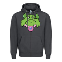 Smoke Candy Land Halloween Plumpy Big Face Zipper Hoodie - trangStudio
