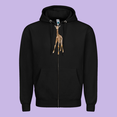 Baby Giraffe Zipper Hoodie Designed By Lillyallendesigns