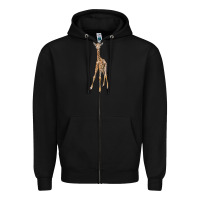 Black baby giraffe Zipper Hoodie - LillyAllenDesigns