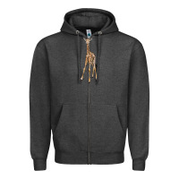 Charcoal Heather baby giraffe Zipper Hoodie - LillyAllenDesigns