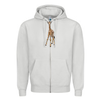 Dove Grey baby giraffe Zipper Hoodie - LillyAllenDesigns