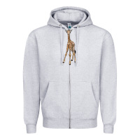 Heather Grey baby giraffe Zipper Hoodie - LillyAllenDesigns