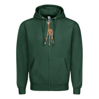 Sports Green baby giraffe Zipper Hoodie - LillyAllenDesigns