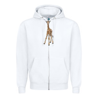 White baby giraffe Zipper Hoodie - LillyAllenDesigns
