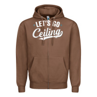 Chestnut Lets Go Ceiling Fan Halloween Zipper Hoodie - trangStudio