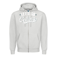 Dove Grey Lets Go Ceiling Fan Halloween Zipper Hoodie - trangStudio