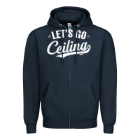 Navy Lets Go Ceiling Fan Halloween Zipper Hoodie - trangStudio