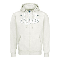 Oatmeal Heather Lets Go Ceiling Fan Halloween Zipper Hoodie - trangStudio