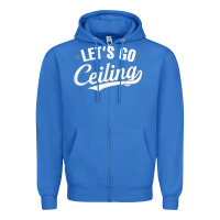 True Royal Lets Go Ceiling Fan Halloween Zipper Hoodie - trangStudio