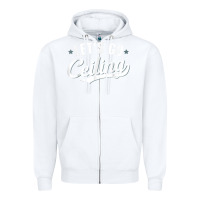 White Lets Go Ceiling Fan Halloween Zipper Hoodie - trangStudio