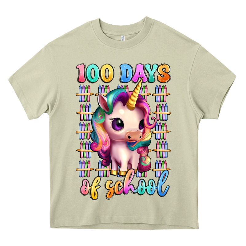 100 Days Of School Unicorn Heavy Core Tee by Artiststas | Teevron