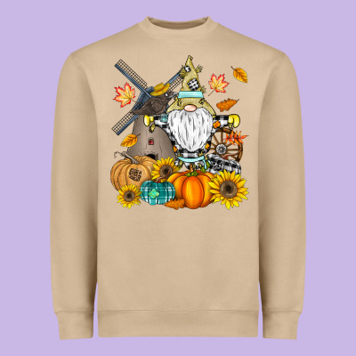Happy Fall Heavyweight Sweatshirt Designed By Cowhidedigitalart