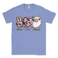 Colony Blue Peace love pink Christmas Classic Tee - NancyCooperArtShop