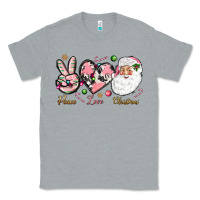 Heather Grey Peace love pink Christmas Classic Tee - NancyCooperArtShop