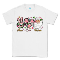 White Peace love pink Christmas Classic Tee - NancyCooperArtShop