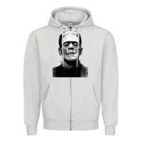 Dove Grey Classic Halloween Monster Horror Movie Frankenstein Monster Zipper Hoodie - trangStudio