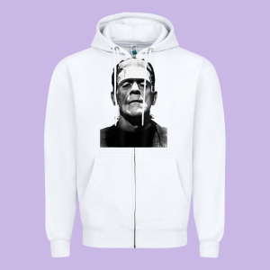 Classic Halloween Monster Horror Movie Frankenstein Monster Zipper Hoodie Designed By Trangstudio