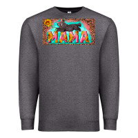 Charcoal Heather mama with baby bear and leopard license plate Premium Sweatshirt - Artiststas