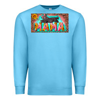 Ocean Blue mama with baby bear and leopard license plate Premium Sweatshirt - Artiststas