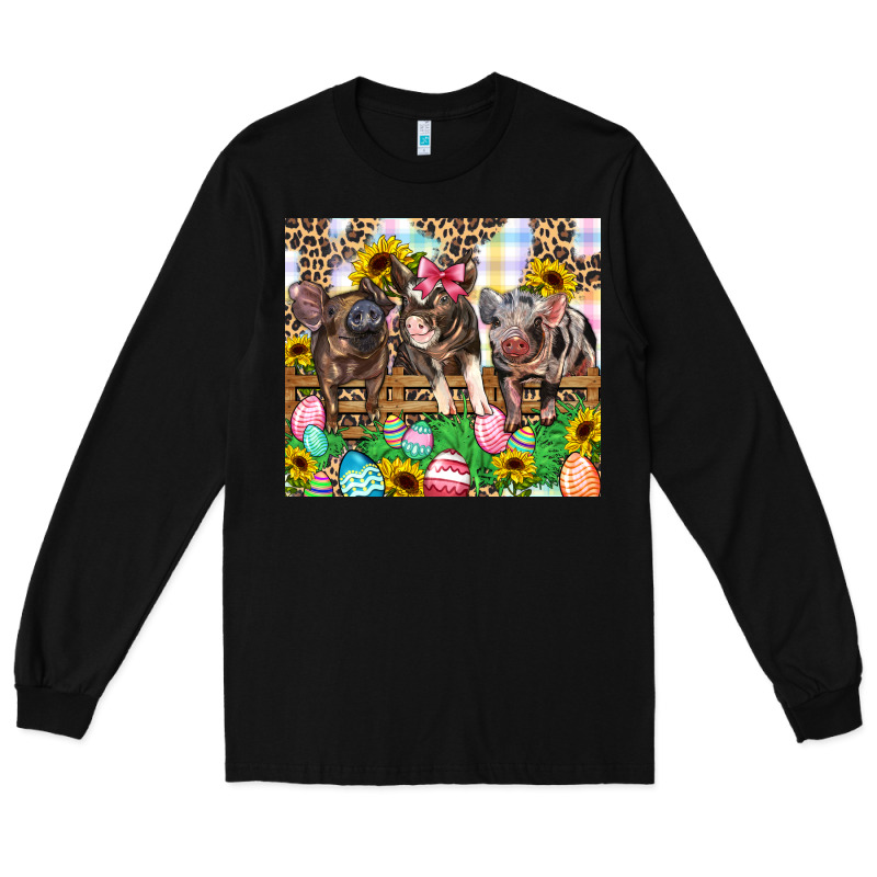 Easter Farm Animals Happy Easter Day Long Sleeve Tee by CowGirlArtShop | Teevron