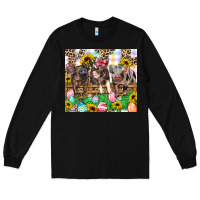 Black easter farm animals Happy Easter Day Long Sleeve Tee - CowGirlArtShop