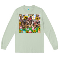 Matcha easter farm animals Happy Easter Day Long Sleeve Tee - CowGirlArtShop