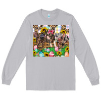 Moon Dust easter farm animals Happy Easter Day Long Sleeve Tee - CowGirlArtShop