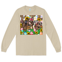 Mushroom easter farm animals Happy Easter Day Long Sleeve Tee - CowGirlArtShop