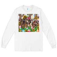 White easter farm animals Happy Easter Day Long Sleeve Tee - CowGirlArtShop