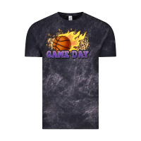 Cloud Black game day basketball leopard flames fireball Vintage Tee - HowdyJamesFarm