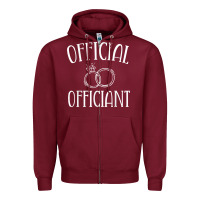Burgundy Men Wedding Ordained Minister Gift Zipper Hoodie - trangStudio