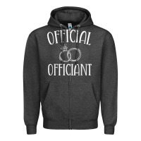 Charcoal Heather Men Wedding Ordained Minister Gift Zipper Hoodie - trangStudio