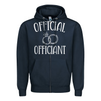Navy Men Wedding Ordained Minister Gift Zipper Hoodie - trangStudio