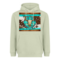 Matcha bull skull and turquoise cowhide tumbler Heavyweight Hoodie - Artiststas