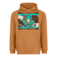 Meerkat bull skull and turquoise cowhide tumbler Heavyweight Hoodie - Artiststas