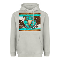 Moon Dust bull skull and turquoise cowhide tumbler Heavyweight Hoodie - Artiststas