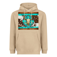 Mushroom bull skull and turquoise cowhide tumbler Heavyweight Hoodie - Artiststas
