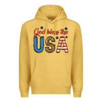 Antique Gold god bless the usa Premium Hoodie - BundleAndBundleShop