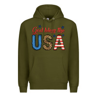 Army Green god bless the usa Premium Hoodie - BundleAndBundleShop