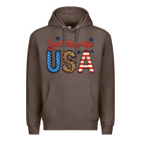 Coffee god bless the usa Premium Hoodie - BundleAndBundleShop