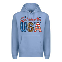 Colony Blue god bless the usa Premium Hoodie - BundleAndBundleShop