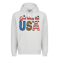 Dove Grey god bless the usa Premium Hoodie - BundleAndBundleShop