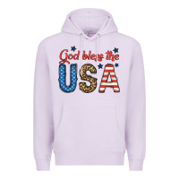 Lilac god bless the usa Premium Hoodie - BundleAndBundleShop