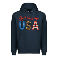 Navy god bless the usa Premium Hoodie - BundleAndBundleShop