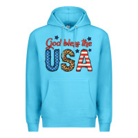 Ocean Blue god bless the usa Premium Hoodie - BundleAndBundleShop