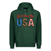Sports Green god bless the usa Premium Hoodie - BundleAndBundleShop